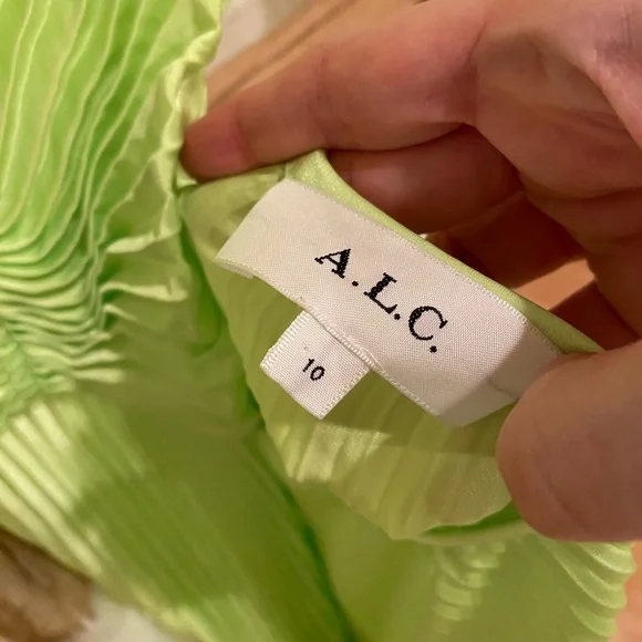 A.L.C. Aries Dress in Green Kick in Size 10 - Picture 6 of 10